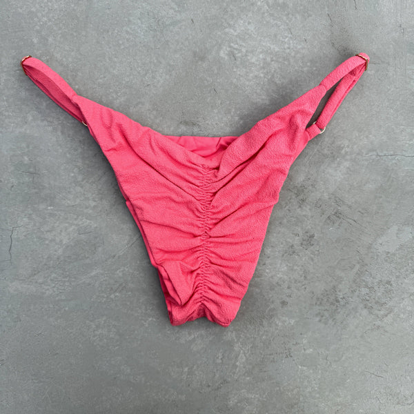 Seashore Textured Coral Delight Tanga Bikini Bottom-0