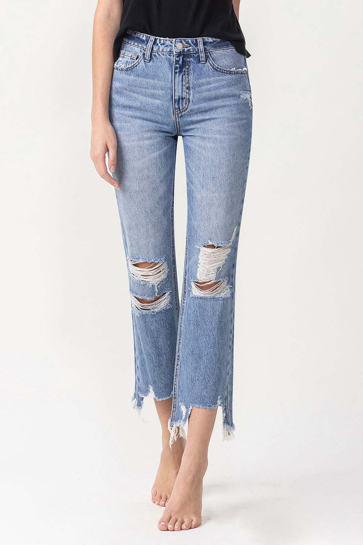 Lovervet High Rise Distressed Straight Jeans-2