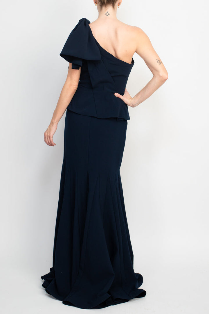 Jovani one shoulder mermaid trumpet crepe gown-4