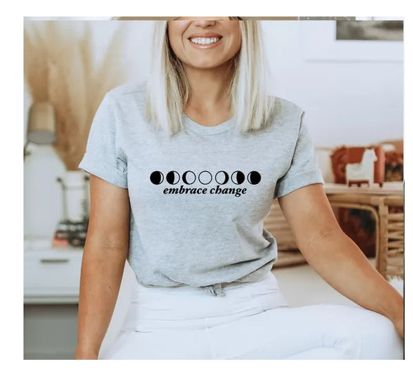 Embrace Change T-shirt, Gifts For Mom, Butterfly Shirt, Inspirational Gift, Nature Tee, Gift For Her, Women's Shirt, Motivational Gifts