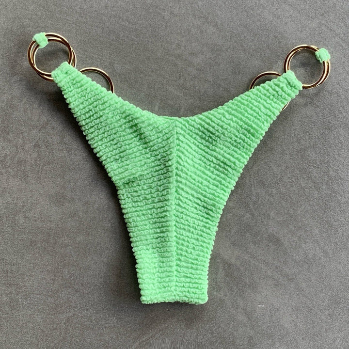 Minty Haze Textured Luna Bikini Bottom-1