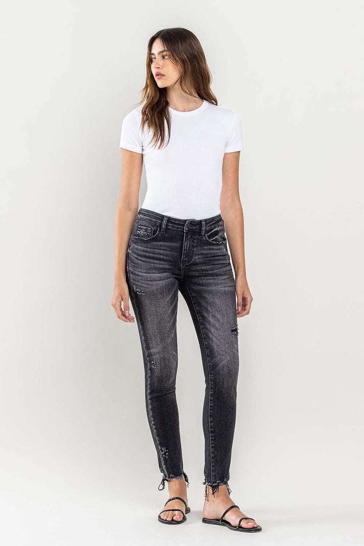 Lovervet Raw Hem Cropped Skinny Jeans-2