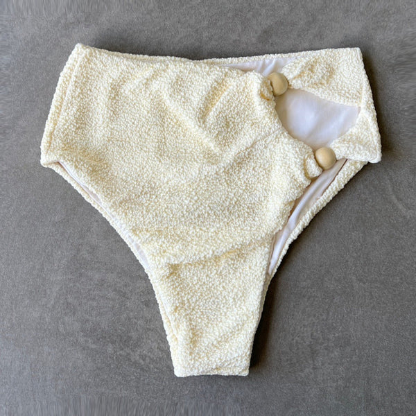 Buttercream Beehive Textured Vera Bikini Bottom-0