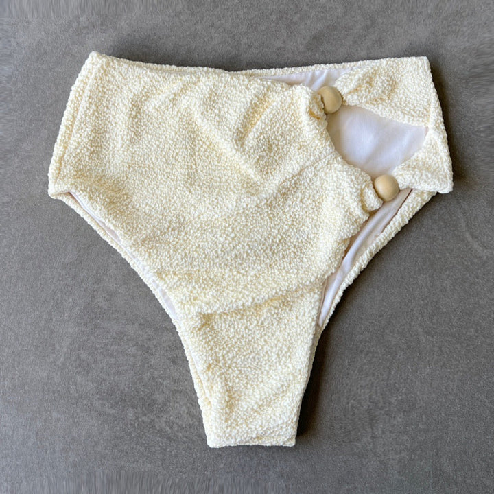 Buttercream Beehive Textured Vera Bikini Bottom-0