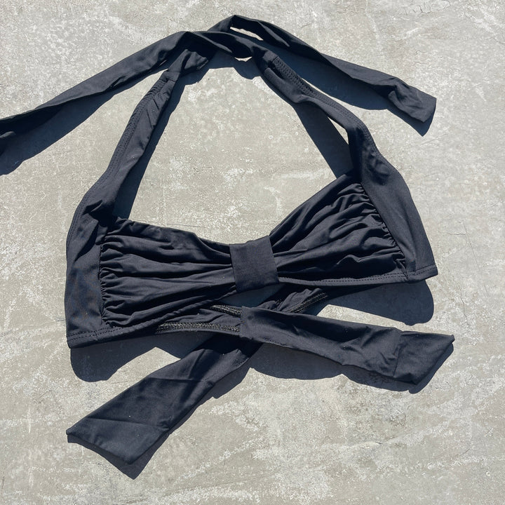 Light Black Leda Bikini Top-2