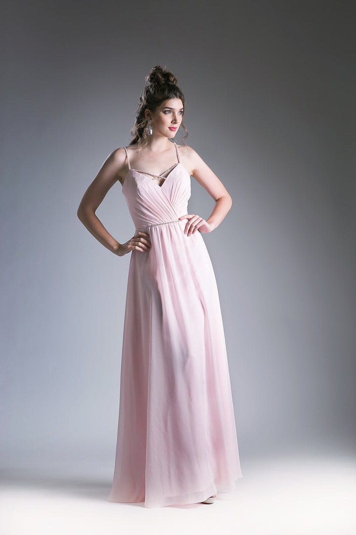 V Neckline With a Beaded Band Dress-8