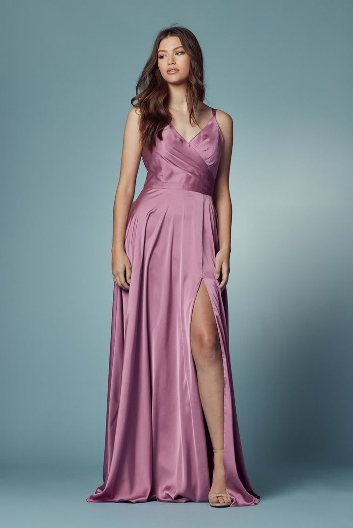 Double Breasted High Slit Long Bridesmaid & Prom Dress NXE1020-1
