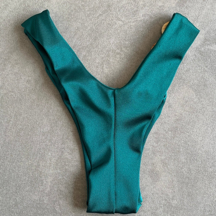 Forest Green Bia Rings Bikini Bottom-1