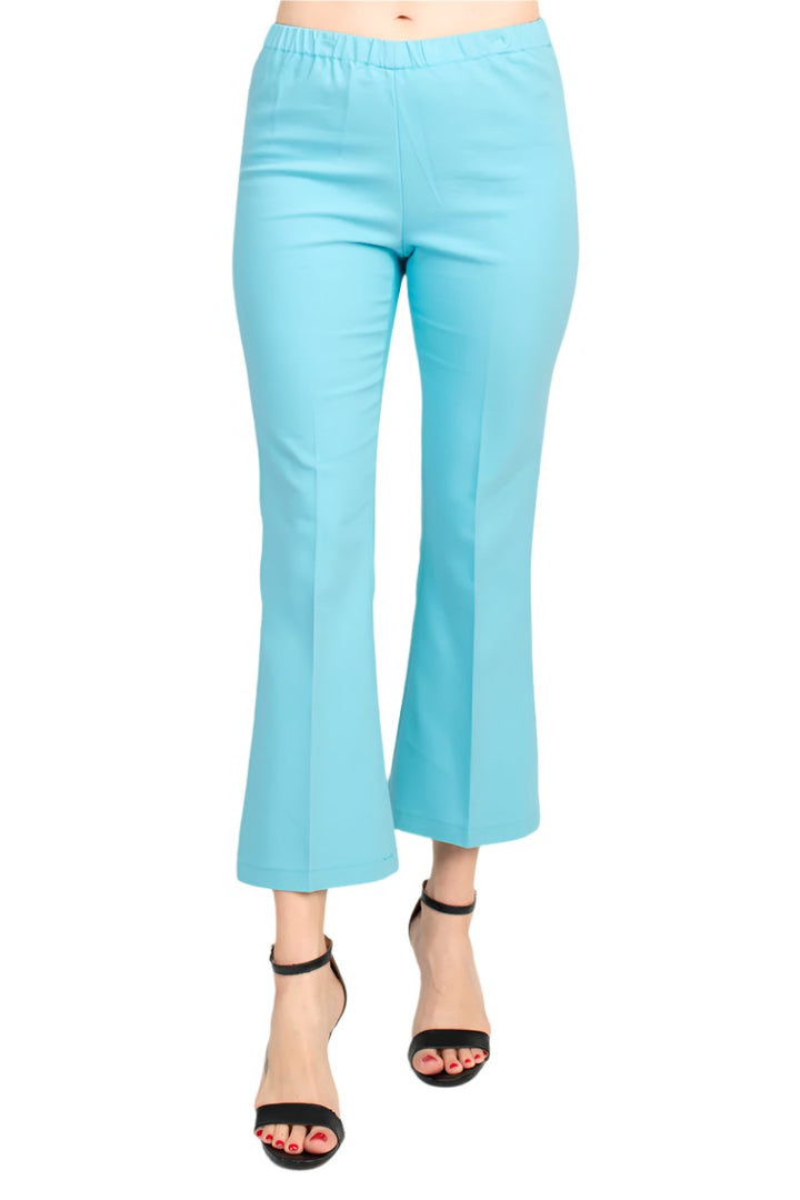 Peace of Cloth Regan crop flare stretch cotton pant-2