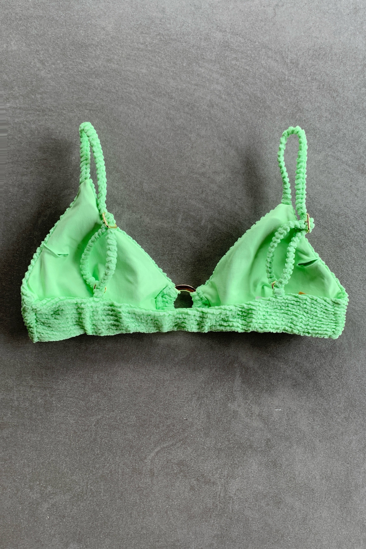 Minty Haze Textured Agatha Bikini Top-1