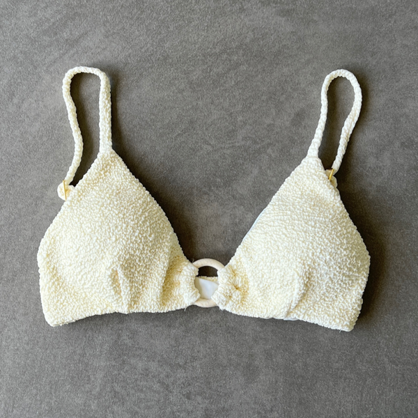Buttercream Beehive Textured Agatha Bikini Top-0