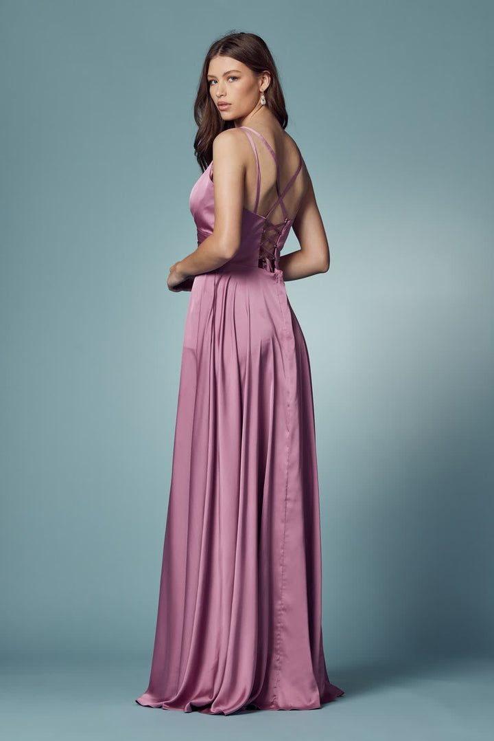 Double Breasted High Slit Long Bridesmaid & Prom Dress NXE1020-2