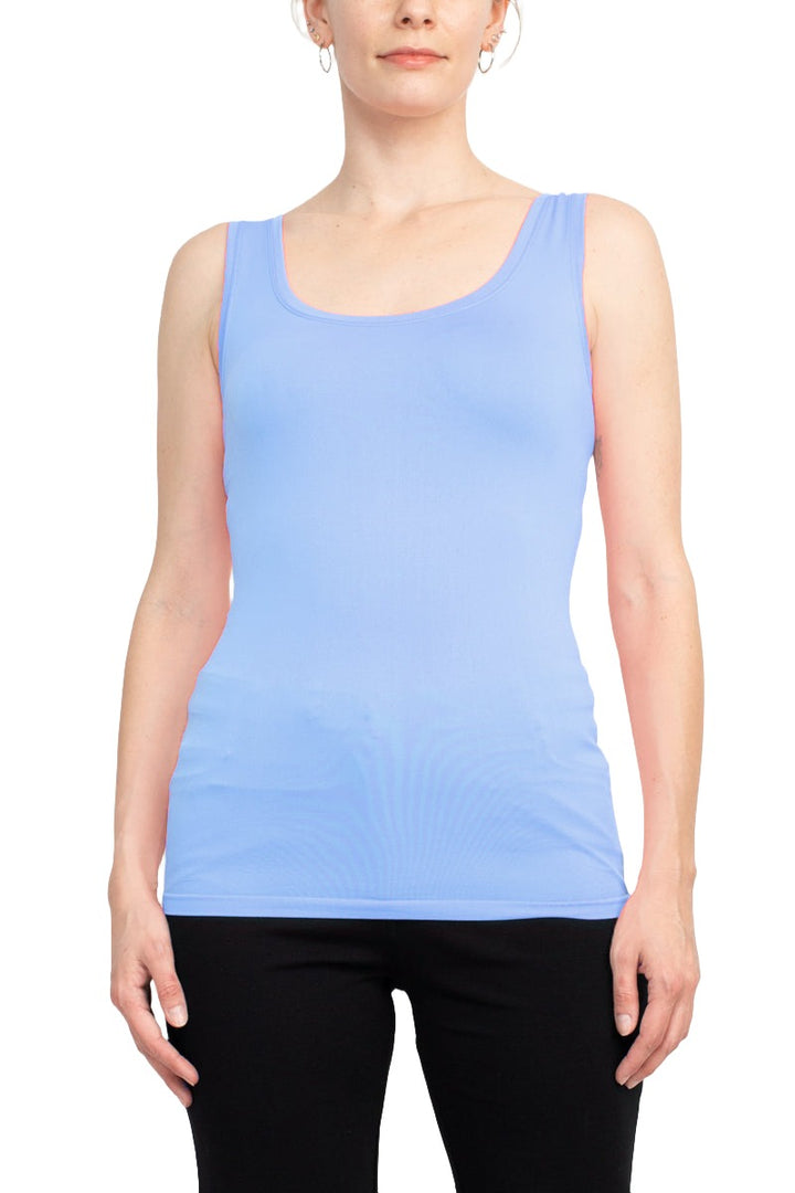 Alberto Makali Square Neck Sleeveless Solid Spandex Tank Top-7