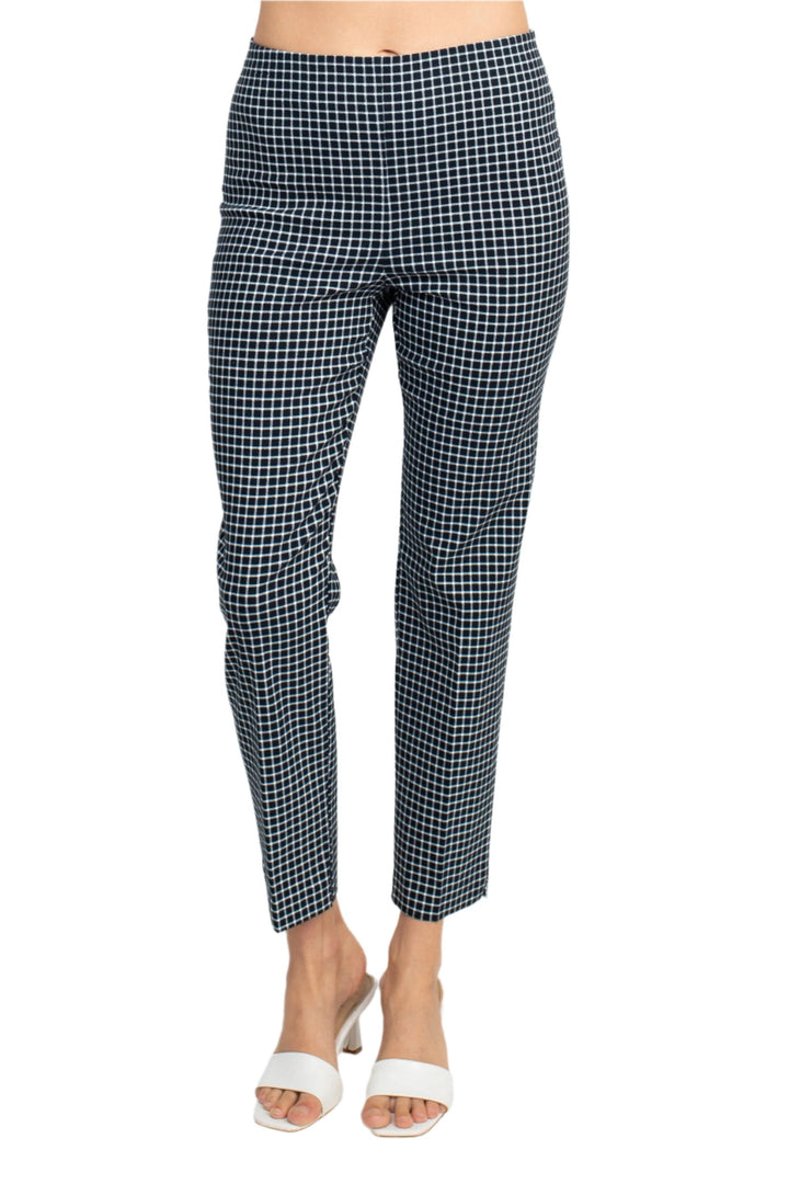 Counterparts Mid Waist Pull On Multi Print Pencil Cut Stretch Rayon Pants-0