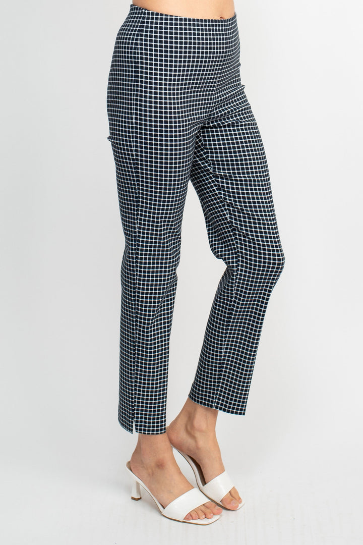Counterparts Mid Waist Pull On Multi Print Pencil Cut Stretch Rayon Pants-1