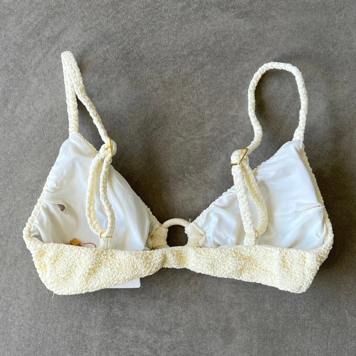 Buttercream Beehive Textured Agatha Bikini Top-1