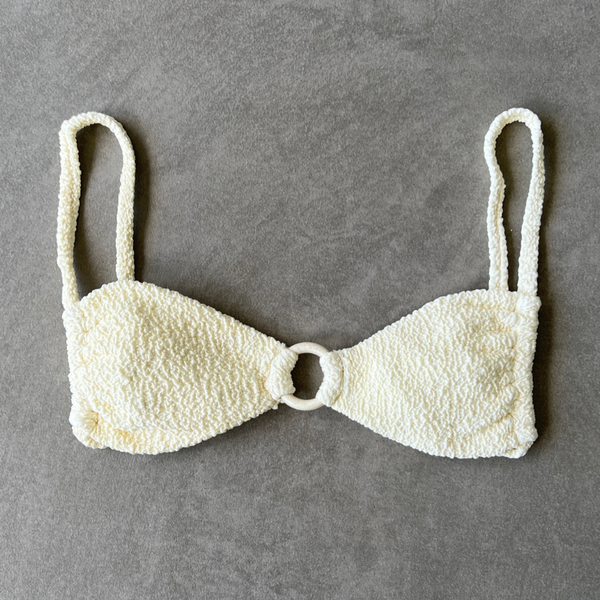 Buttercream Beehive Textured Kayla Bikini Top-0