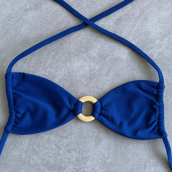 Mediterranean Sea Ribbed Kayla Bikini Top-0