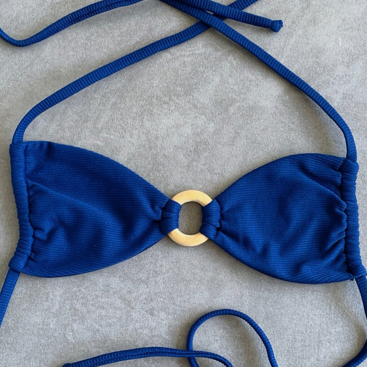 Mediterranean Sea Ribbed Kayla Bikini Top-1