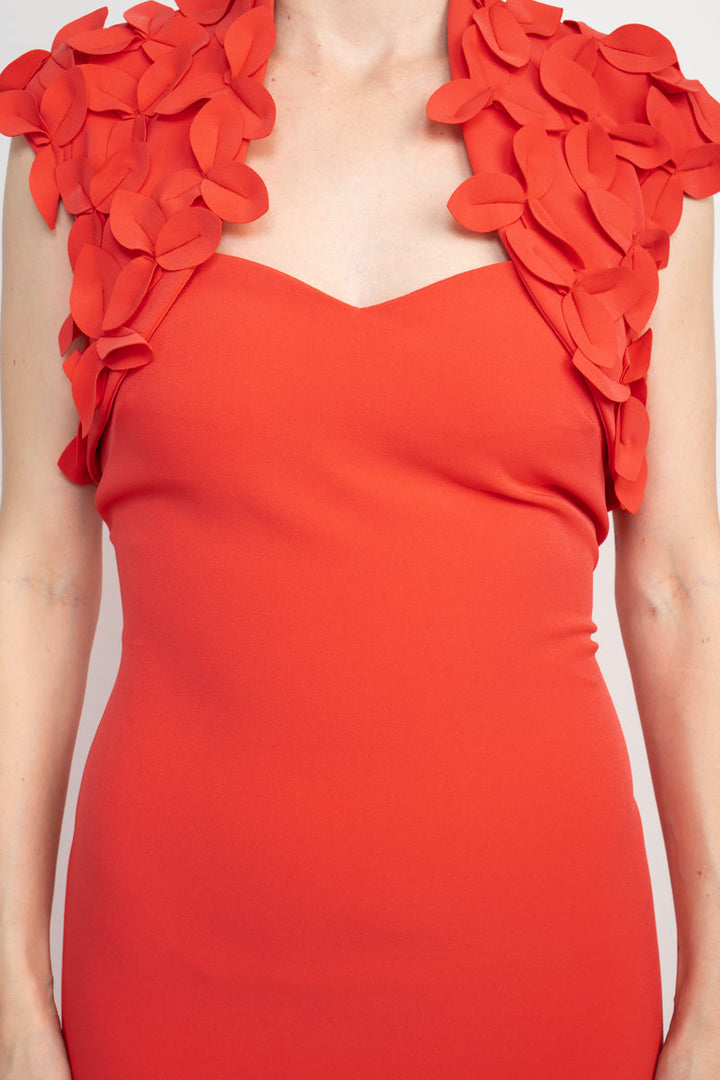 Alberto Makali Strapless Sweetheart Neck Bodycon Scuba Gown with Matching Bolero-3