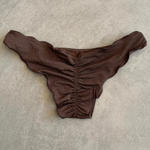 Seashore Textured Espresso Lili Ripple Bikini Bottom-0
