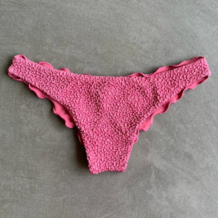 Desert Rose Beehive Textured Lili Ripple Bikini Bottom-1