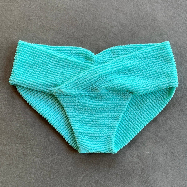 Curazao Blue Textured Melissa Bikini Bottom-0