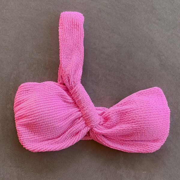 Pink Bliss Textured Greek Bikini Top-0