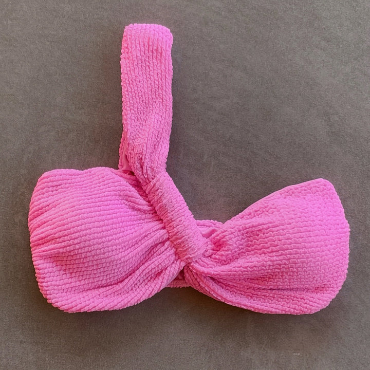 Pink Bliss Textured Greek Bikini Top-0