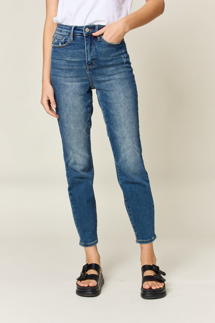 Judy Blue Full Size Tummy Control High Waist Slim Jeans-3