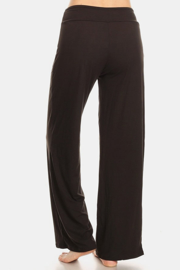 Leggings Depot High Waist Drawstring Wide Leg Pants-1