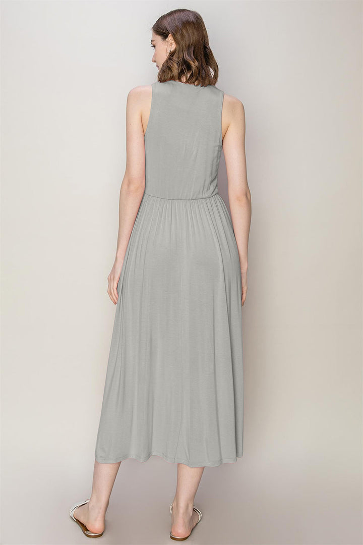 HYFVE Sleeveless Slit Midi Dress-1