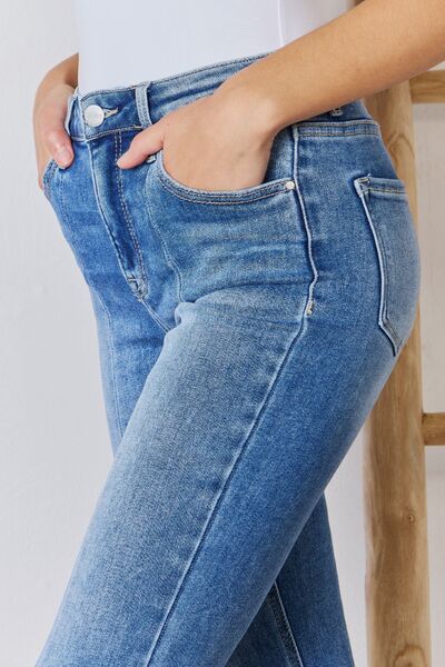 RISEN Full Size High Rise Ankle Flare Jeans-3