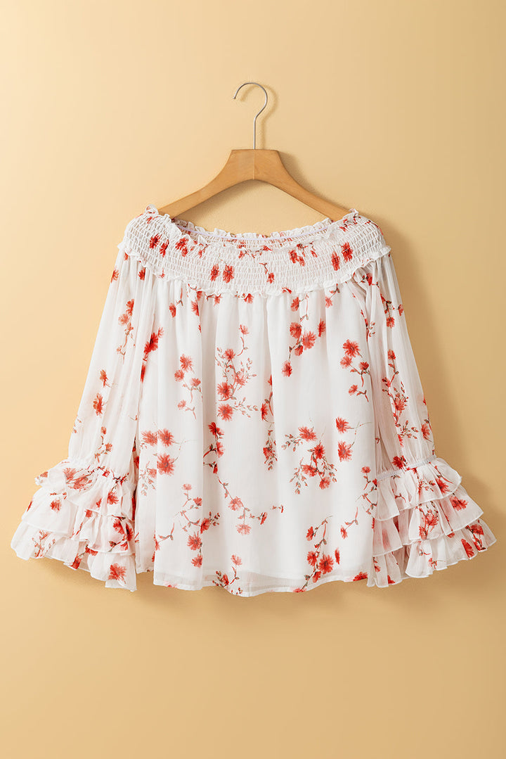 Catalina Off Shoulder Ruffled Sleeve Blouse-3