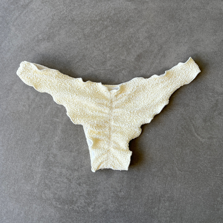 Buttercream Beehive Textured Lili Ripple Bikini Bottom-1