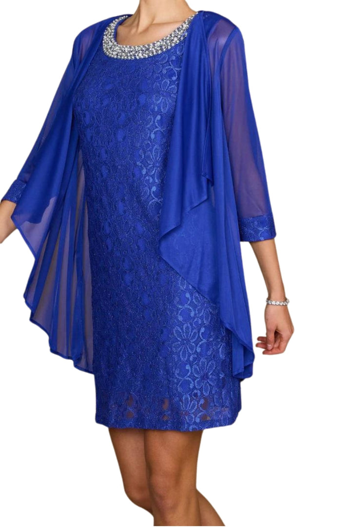 R&M Richards Embellished Lace Sheath Dress & Jacket-2