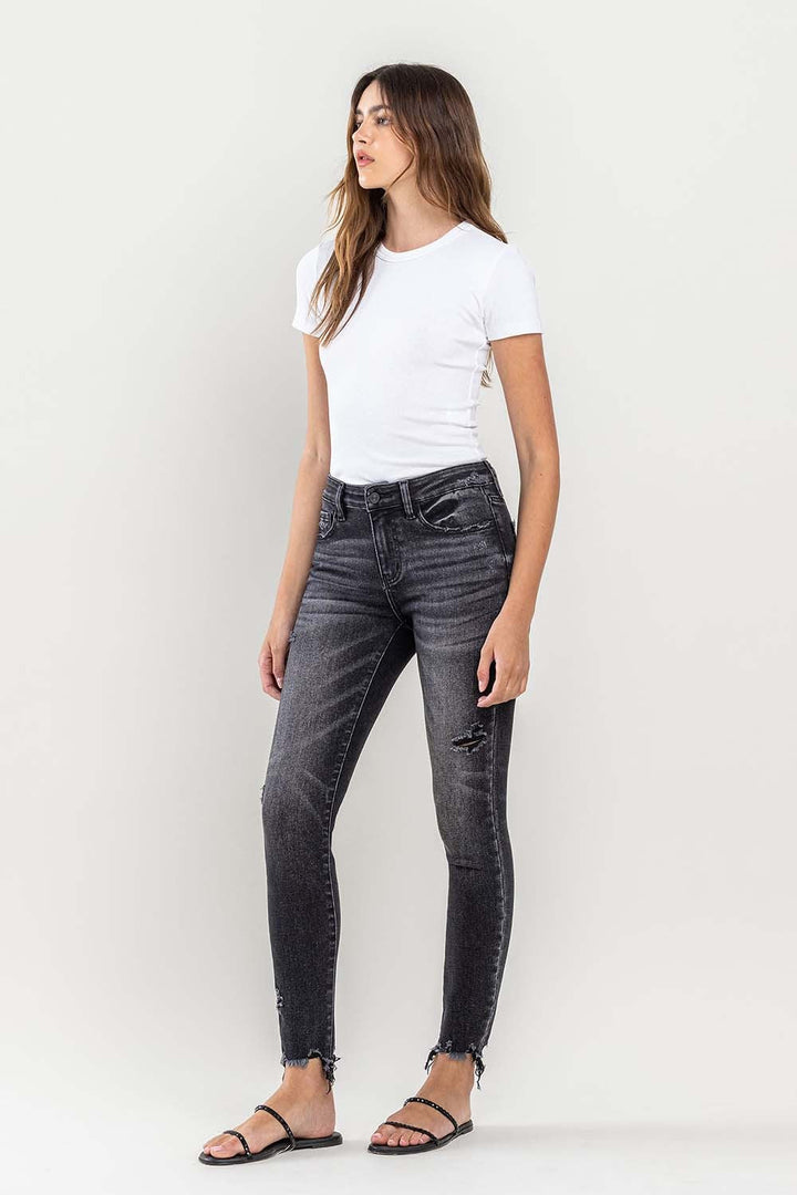 Lovervet Raw Hem Cropped Skinny Jeans-3