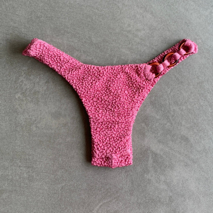 Desert Rose Beehive Textured Bia with Rings Bikini Bottom-0