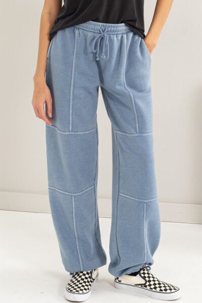 HYFVE Stitched Design Drawstring Sweatpants-0