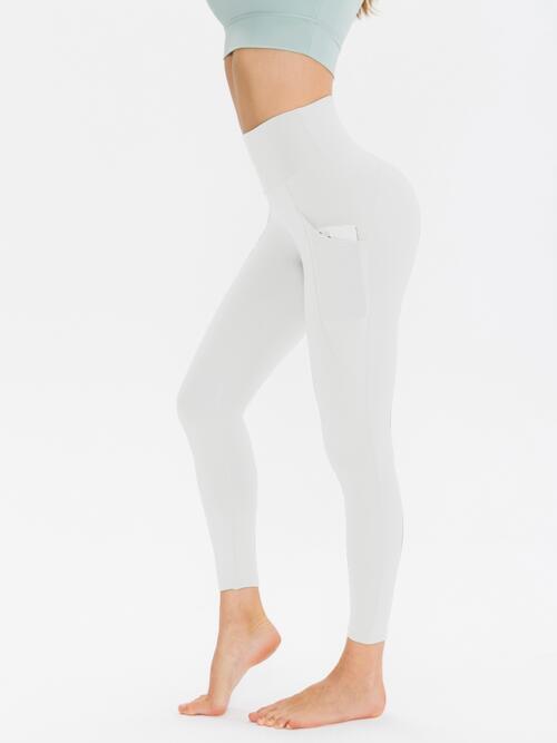 Wide Waistband Sports Leggings-0