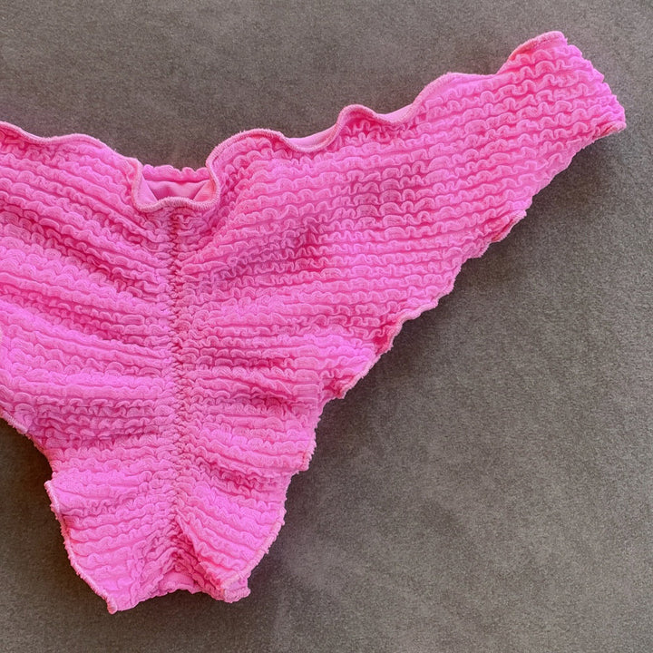 Pink Bliss Textured Lili Ripple Bikini Bottom-1
