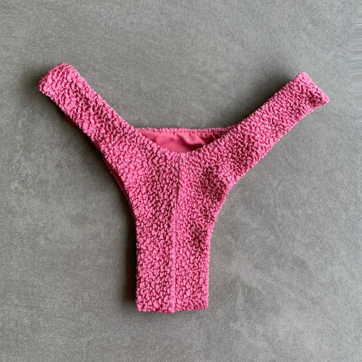Desert Rose Beehive Textured Bia with Rings Bikini Bottom-2