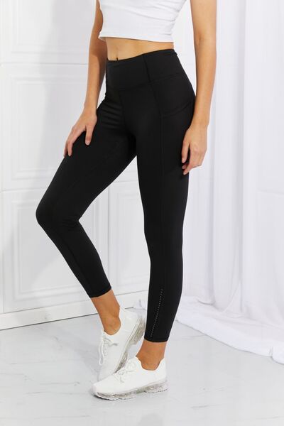 Leggings Depot Full Size Strengthen and Lengthen Reflective Dot Active Leggings-1