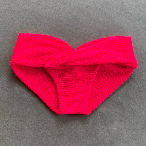 Electra Red Textured Melissa Bikini Bottom-0