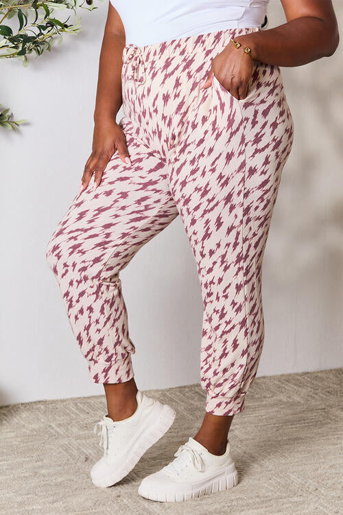 Heimish Full Size Printed Drawstring Pants-2