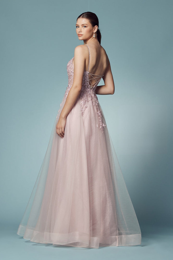 Floral Embellished Beads Bodice Long Prom & Bridesmaid Dress NXT449-1