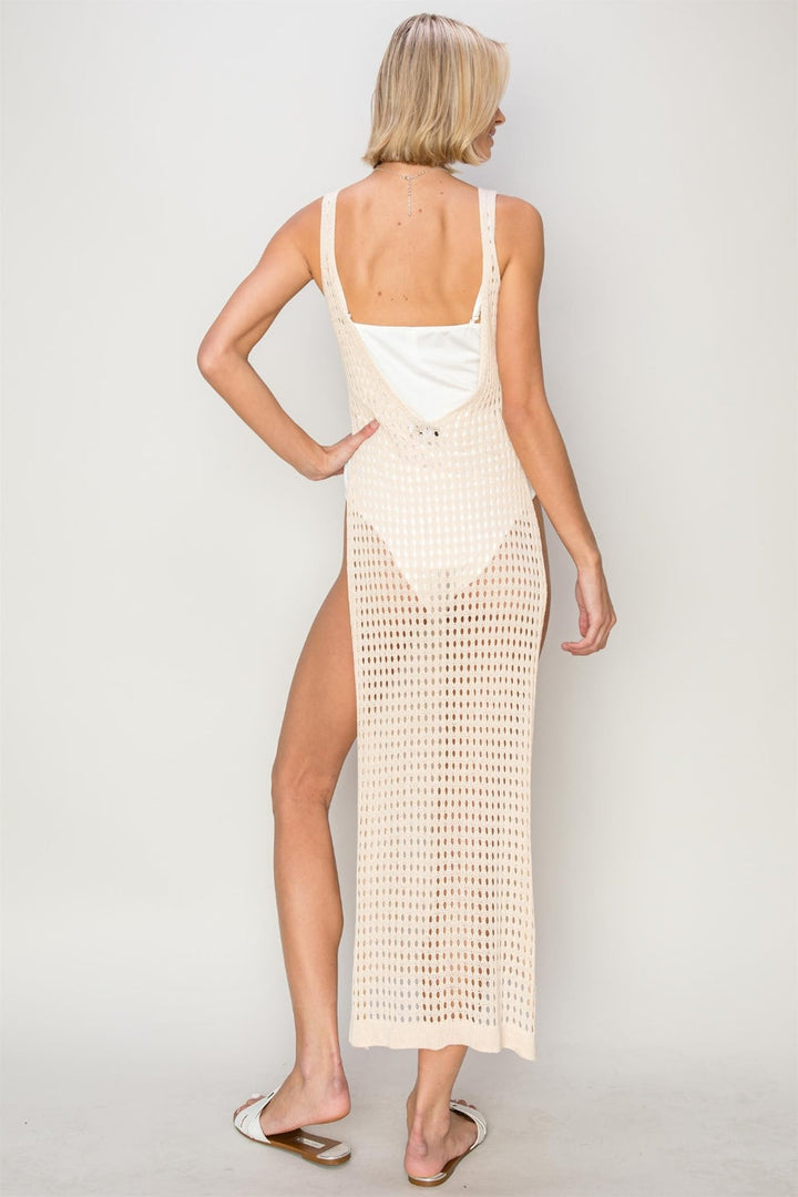 HYFVE Crochet Backless Cover Up Dress-1
