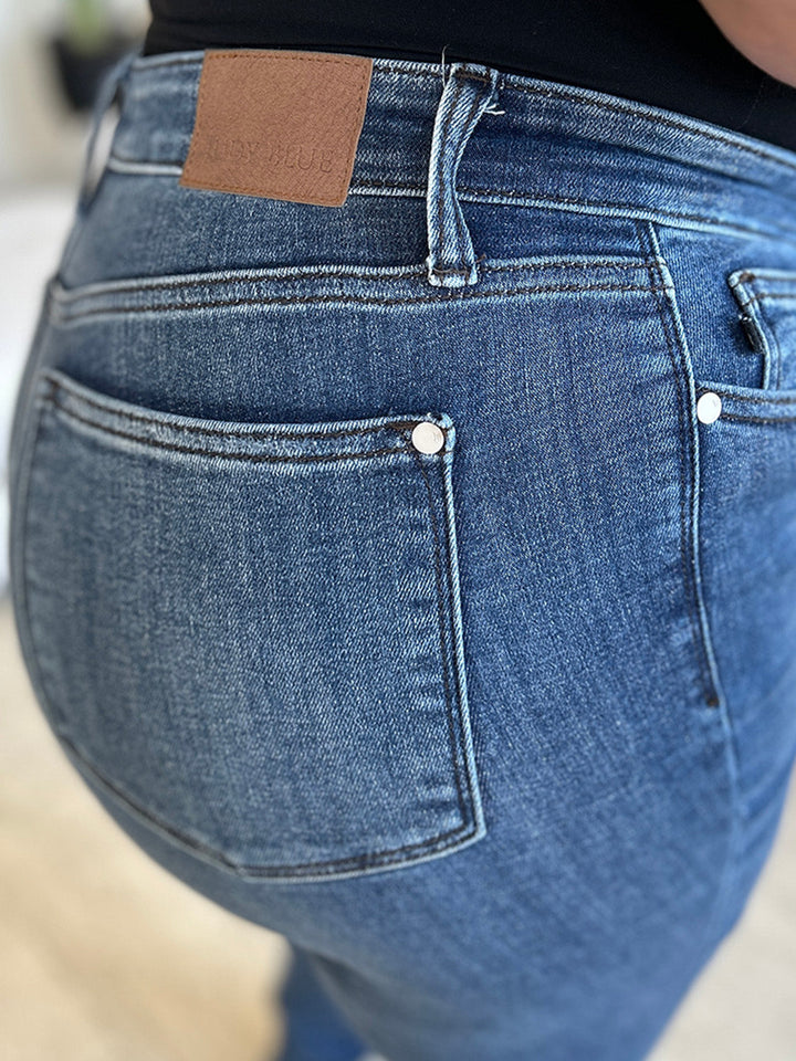 Judy Blue Full Size  High Waist Distressed Skinny Jeans-4