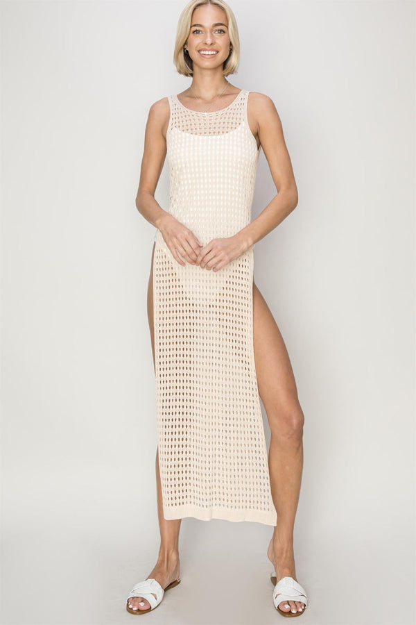 HYFVE Crochet Backless Cover Up Dress-0