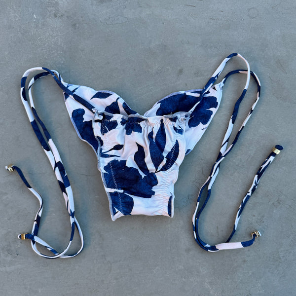 Sapphire Bloom Ripple Side Tie Bottom-0